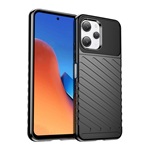 Redmi 12 Gigapack Szilikon telefonvédő ütésállóság, dombor minta, FEKETE