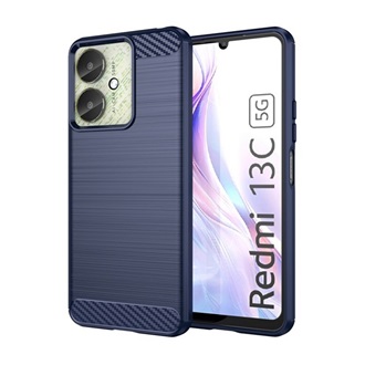 Redmi 13C 5G GIGAPACK Szilikon telefonvédő ütésállóság, karbon minta, SÖTÉTKÉK