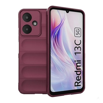 Redmi 13C 5G Gigapack Szilikon telefonvédő ütésállóság, 3D, BORDÓ