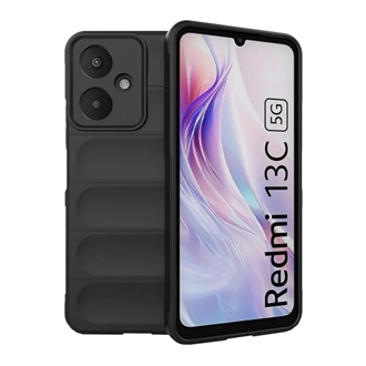 Redmi 13C 5G Gigapack Szilikon telefonvédő ütésállóság, 3D, FEKETE