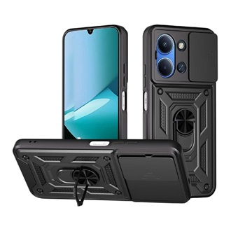 Redmi 15C 4G GIGAPACK Defender szilikon telefonvédő ütésállóság, kameravédő, FEKETE