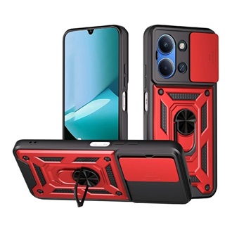 Redmi 15C 4G GIGAPACK Defender szilikon telefonvédő ütésállóság, kameravédő, PIROS