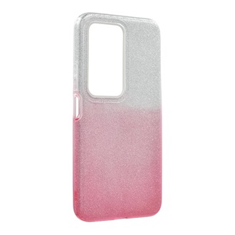 Redmi 15 4G / 15 5G GIGAPACK Szilikon telefonvédő műanyag belső, csillogó hátlap, ÁTLÁTSZÓ/RÓZSASZÍN