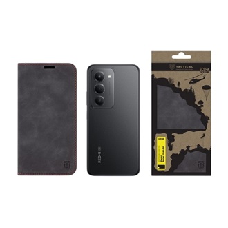 Redmi 15 4G / 15 5G TACTICAL XPROOF tok álló, bőr hatású FLIP, prémium, FEKETE