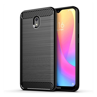 Redmi 8A Gigapack Szilikon telefonvédő ütésállóság, karbon minta, FEKETE