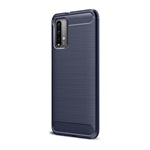 Redmi 9T Gigapack Szilikon telefonvédő ütésállóság, karbon minta, SÖTÉTKÉK