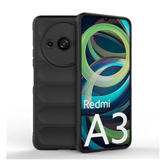 Redmi A3 4G Gigapack Szilikon telefonvédő ütésállóság, 3D, FEKETE