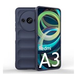 Redmi A3 4G Gigapack Szilikon telefonvédő ütésállóság, 3D, SÖTÉTKÉK