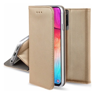 Redmi A3 4G Gigapack Tok álló, bőr hatású FLIP, rombusz, ARANY