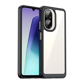 Redmi A5 4G GIGAPACK Szilikon telefonvédő ütésállóság, átlátszó hátlap, FEKETE