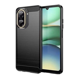 Redmi A5 4G GIGAPACK Szilikon telefonvédő ütésállóság, karbon minta, FEKETE