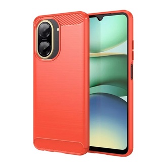 Redmi A5 4G GIGAPACK Szilikon telefonvédő ütésállóság, karbon minta, PIROS