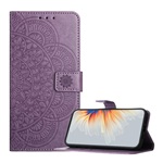 Redmi A5 4G GIGAPACK Tok álló, bőr hatású FLIP, mandala, LILA