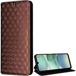 Redmi A5 4G GIGAPACK Tok álló, bőr hatású FLIP, prémium, BARNA
