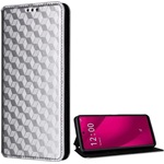 Redmi A5 4G GIGAPACK Tok álló, bőr hatású FLIP, prémium, EZÜST