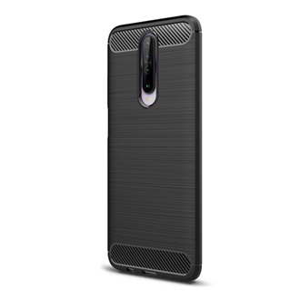 Redmi K30 Gigapack Szilikon telefonvédő ütésállóság, karbon minta, FEKETE