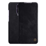 Redmi K30 NILLKIN QIN tok álló, bőr hatású FLIP, kártyazseb, FEKETE