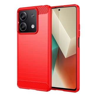 Redmi Note 13 5G Gigapack Szilikon telefonvédő ütésállóság, karbon minta, PIROS