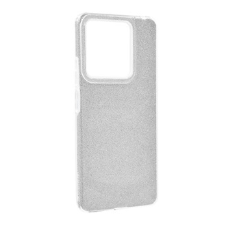 Redmi Note 14 4G GIGAPACK Szilikon telefonvédő műanyag belső, csillogó hátlap, EZÜST