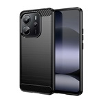 Redmi Note 14 4G GIGAPACK Szilikon telefonvédő ütésállóság, karbon minta, FEKETE