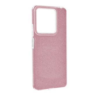 Redmi Note 14 5G GIGAPACK Szilikon telefonvédő műanyag belső, csillogó hátlap, RÓZSASZÍN