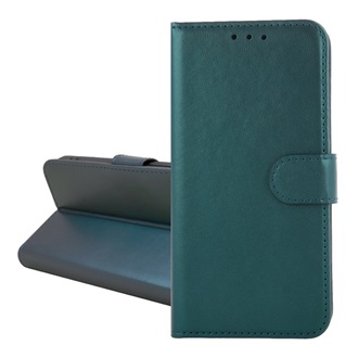 Redmi Note 14 5G GIGAPACK Tok álló, bőr hatású FLIP, asztali tartó, SÖTÉTZÖLD