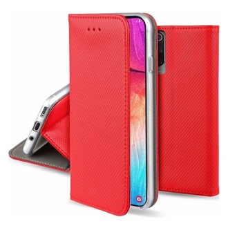 Redmi Note 14 5G GIGAPACK Tok álló, bőr hatású FLIP, rombusz, PIROS