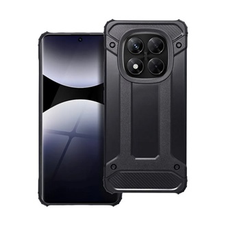 Redmi Note 14 Pro 4G GIGAPACK Defender szilikon telefonvédő ütésállóság, fémhatás, FEKETE