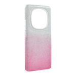 Redmi Note 14 Pro 4G GIGAPACK Szilikon telefonvédő műanyag belső, csillogó hátlap, ÁTLÁTSZÓ/RÓZSASZÍN