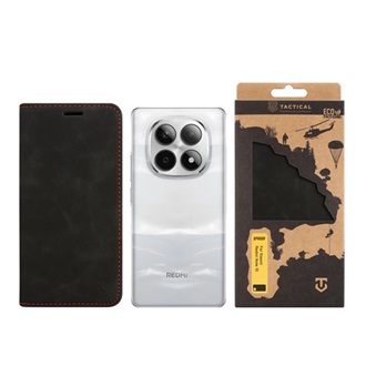 Redmi Note 15 4G / Note 15 5G TACTICAL XPROOF tok álló, bőr hatású FLIP, prémium, FEKETE