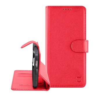 Redmi Note 15 Pro 5G TACTICAL FIELD NOTES tok álló, bőr hatású FLIP, prémium, PIROS