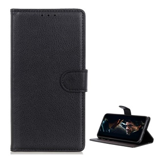 Redmi Note 8T Gigapack Tok álló, bőr hatású FLIP, prémium, FEKETE