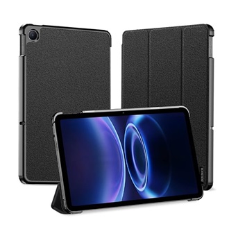 Redmi Pad 2 9.7 DUX DUCIS DOMO tok álló, bőr hatású aktív FLIP, textil minta, FEKETE