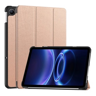Redmi Pad 2 9.7 GIGAPACK Tok álló, bőr hatású aktív FLIP, asztali tartó, ROZÉARANY