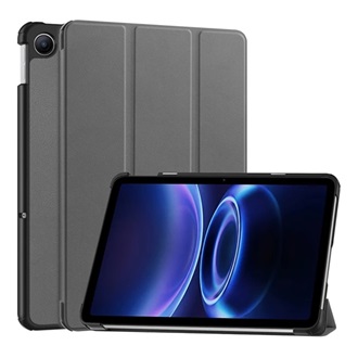 Redmi Pad 2 9.7 GIGAPACK Tok álló, bőr hatású aktív FLIP, asztali tartó, SÖTÉTSZÜRKE