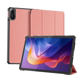 Redmi Pad 2 DUX DUCIS DOMO tok álló, bőr hatású aktív FLIP, ceruza tartó, RÓZSASZÍN