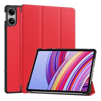 Redmi Pad Pro GIGAPACK Tok álló, bőr hatású aktív FLIP, asztali tartó, PIROS