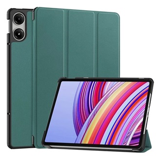 Redmi Pad Pro GIGAPACK Tok álló, bőr hatású aktív FLIP, asztali tartó, SÖTÉTZÖLD