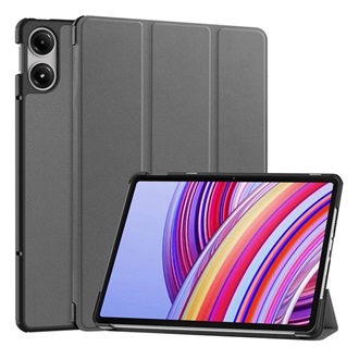 Redmi Pad Pro Gigapack Tok álló, bőr hatású aktív FLIP, asztali tartó, SÖTÉTSZÜRKE