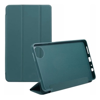 Redmi Pad SE 8.7 GIGAPACK Tok álló, bőr hatású FLIP, asztali tartó, SÖTÉTZÖLD