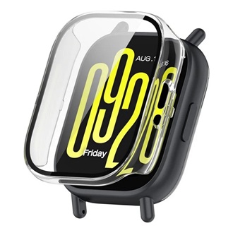 Redmi Watch 5 Active GIGAPACK Műanyag keret BUMPER, ütésállóság + kijelzővédő üveg, ÁTLÁTSZÓ