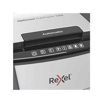 Rexel Optimum AutoFeed 130X keresztvágó / konfettivágó iratmegsemmisítő szürke