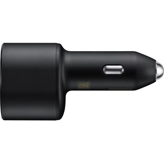 SAMSUNG autós töltő USB+Type-C aljzat 45W, LED + Type-C kábel, FEKETE