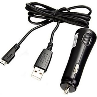 SAMSUNG autós töltő USB aljzat 3.5W + microUSB kábel FEKETE