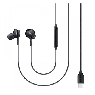 SAMSUNG fülhallgató SZTEREO Type-C, felvevő gomb, hangerőszabályzó, 2 pár fülgumi, Tuned by AKG FEKETE Gigapack box