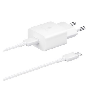 SAMSUNG hálózati töltő Type-C aljzat (15W, gyorstöltő + Type-C kábel) FEHÉR (Gigapack csomagolás)