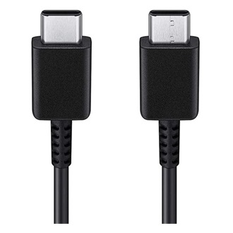 SAMSUNG hálózati töltő Type-C aljzat (15W, gyorstöltő + Type-C kábel) FEKETE (Gigapack csomagolás)