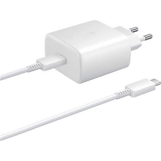 SAMSUNG hálózati töltő Type-C aljzat (65W, PD gyorstöltő + Type-C kábel) FEHÉR (Gigapack csomagolás)