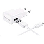 SAMSUNG hálózati töltő USB aljzat (10W + EP-DW767JWE microUSB, 100cm kábel) FEHÉR (Gigapack csomagolás)