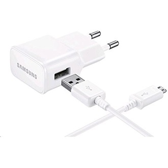 SAMSUNG hálózati töltő USB aljzat (10W + EP-DW767JWE microUSB, 100cm kábel) FEHÉR (Gigapack csomagolás)